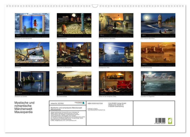 Produktbild: Mystische und romantische M&auml;rchenwelt Mausopardia (Wandkalender 2026 DIN A2 quer), CALVENDO Monatskalender