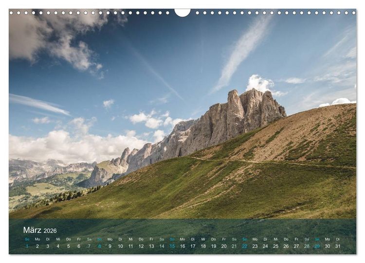 Produktbild: die dolomiten (Wandkalender 2026 DIN A3 quer), CALVENDO Monatskalender