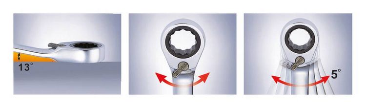 Produktbild: KS Tools 503.5913 Ring-Maulschl&uuml;ssel Schl&uuml;sselweite (Metrisch) 13mm