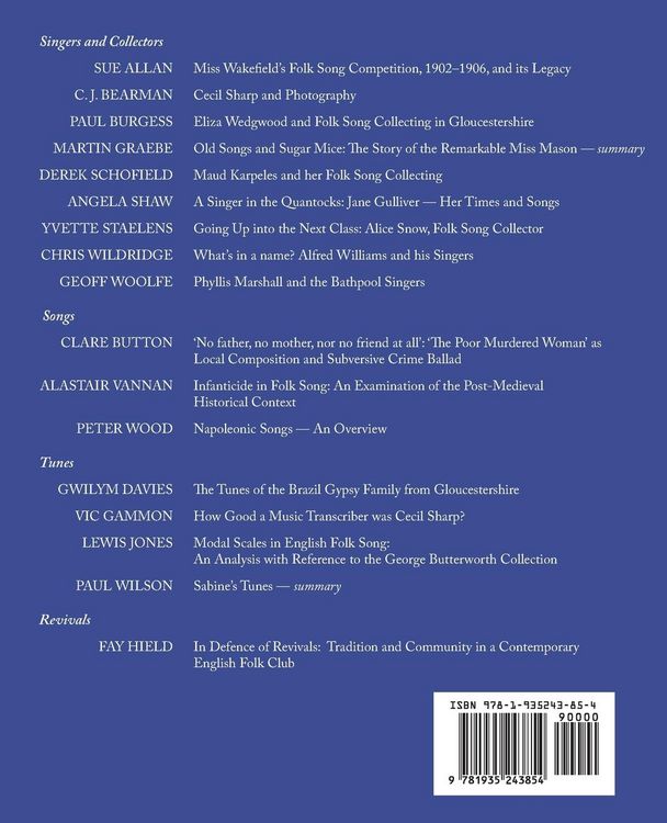 Produktbild: Proceedings of the EFDSS Folk Song Conference 2013