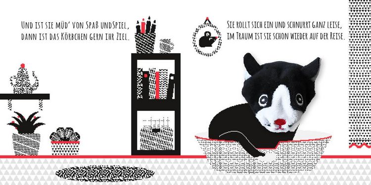 Produktbild: Kontrastbuch f&uuml;r Babys mit Fingerpuppe: Guck mal, kleine Katze