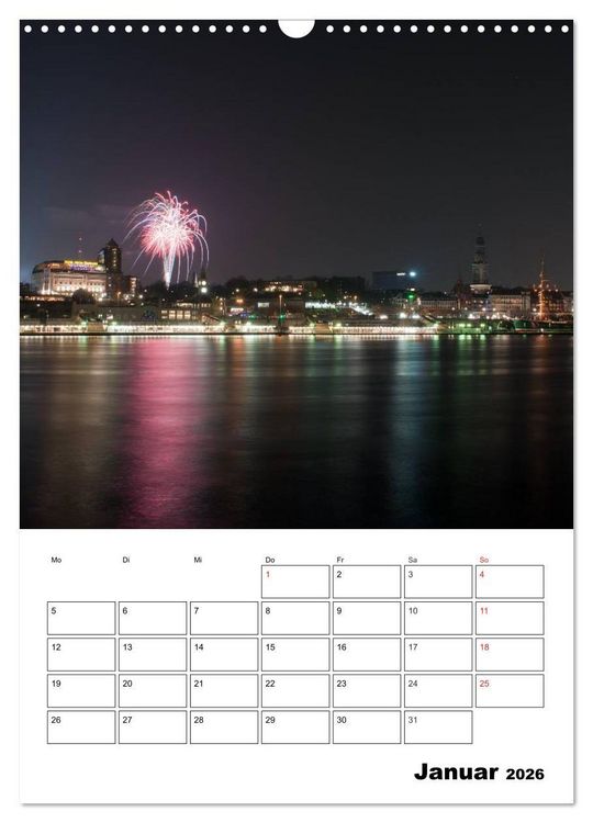 Produktbild: Sch&ouml;nes Hamburg (Wandkalender 2026 DIN A3 hoch), CALVENDO Monatskalender