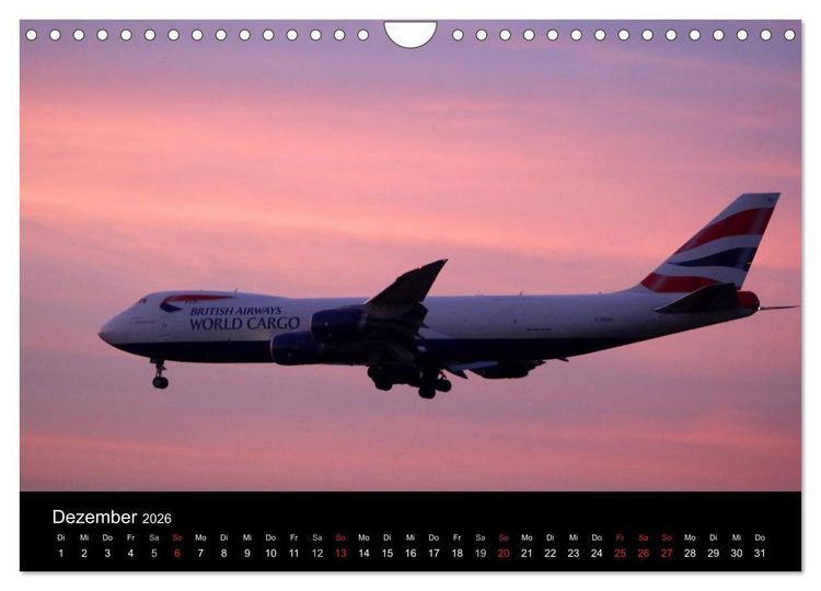 Produktbild: Internationale Frachtflugzeuge (Wandkalender 2026 DIN A4 quer), CALVENDO Monatskalender