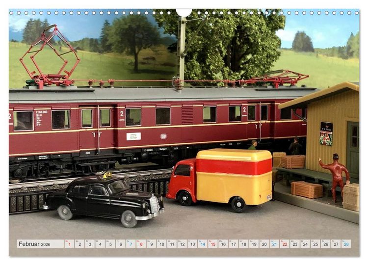 Produktbild: Retrobahnen en miniature (Wandkalender 2026 DIN A3 quer), CALVENDO Monatskalender