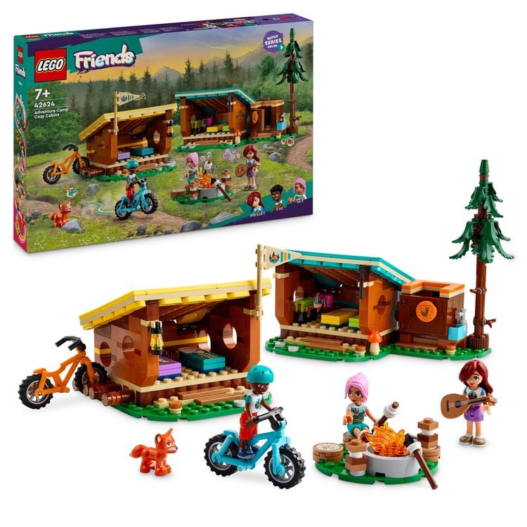Bild vom Artikel LEGO Friends Gemütliche Hütten im Abenteuercamp, Natur-Spielset 42624 vom Autor 