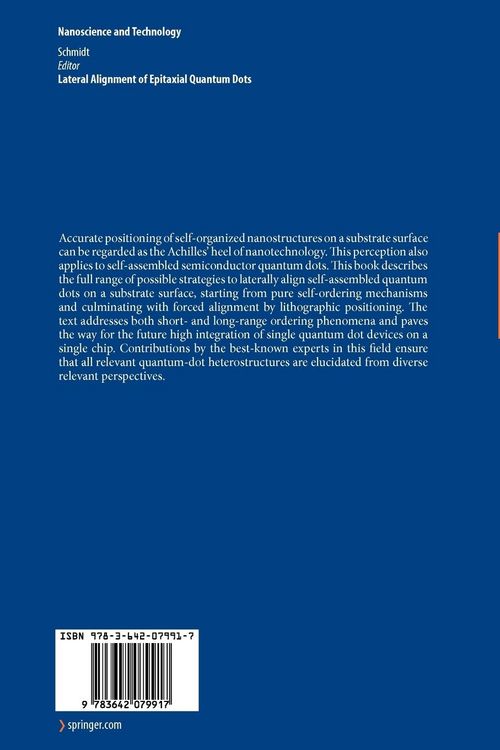 Produktbild: Lateral Alignment of Epitaxial Quantum Dots