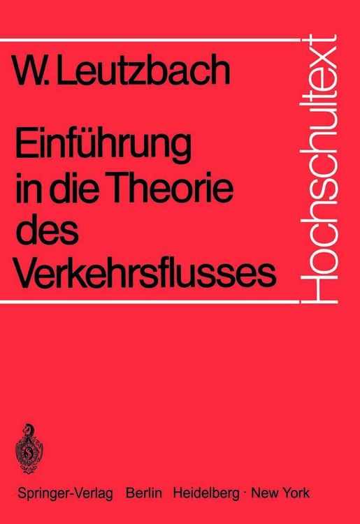 Produktbild: Einf&uuml;hrung in die Theorie des Verkehrsflusses