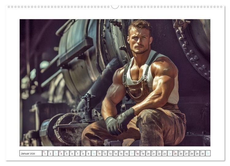 Produktbild: Mit Volldampf in dein Herz (Wandkalender 2026 DIN A2 quer), CALVENDO Monatskalender