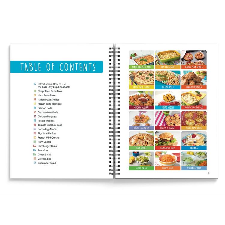 Produktbild: Kids Easy Cup Cookbook: Cooking with Kids (Part 2), Cooking box set incl. 5 colorful measuring cups
