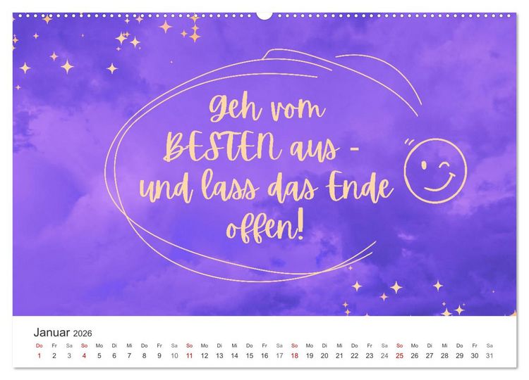 Produktbild: Lass Freude dein Kompass sein (Wandkalender 2026 DIN A2 quer), CALVENDO Monatskalender