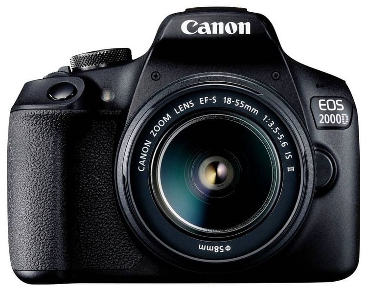 Produktbild: Canon EOS 2000D Kit 18-55 mm DC III Digitale Spiegelreflexkamera EF-S 18-55 mm IS III 24.1 Megapixel Schwarz Optischer Sucher, mit eingebautem Blitz,