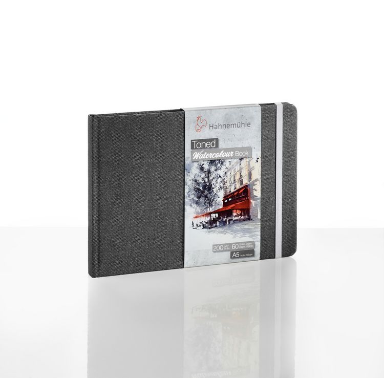 Produktbild: Hahnem&uuml;hle Papier Toned Watercolour Book, DIN A 5 Landschaftsformat, 200 g/m&sup2;