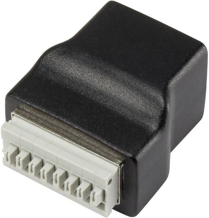 Produktbild: TRU COMPONENTS LT-RJSTA RJ45-Buchse mit Steckanschluss 1243970 Buchse, Einbau vertikal Schwarz 1 St.