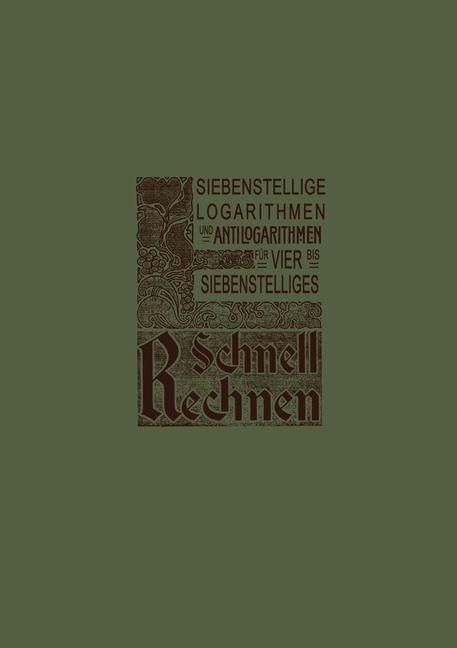Produktbild: Siebenstellige Logarithmen und Antilogarithmen