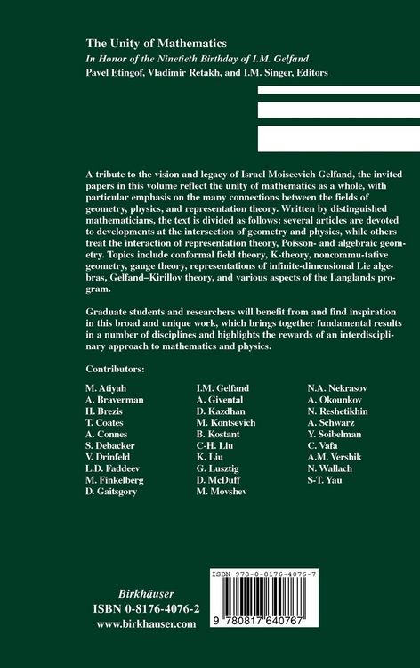 Produktbild: The Unity of Mathematics