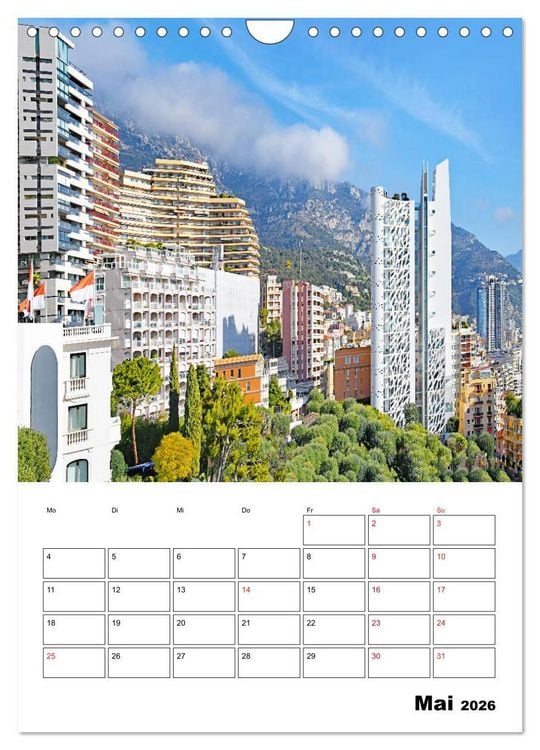 Produktbild: Monaco - F&uuml;rstentum an der C&ocirc;te d'Azur (Wandkalender 2026 DIN A4 hoch), CALVENDO Monatskalender