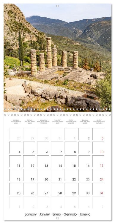 Produktbild: Europe - Greece (Wall Calendar 2027 12 &times; 12 Inch) CALVENDO 12 Month Wall Calendar