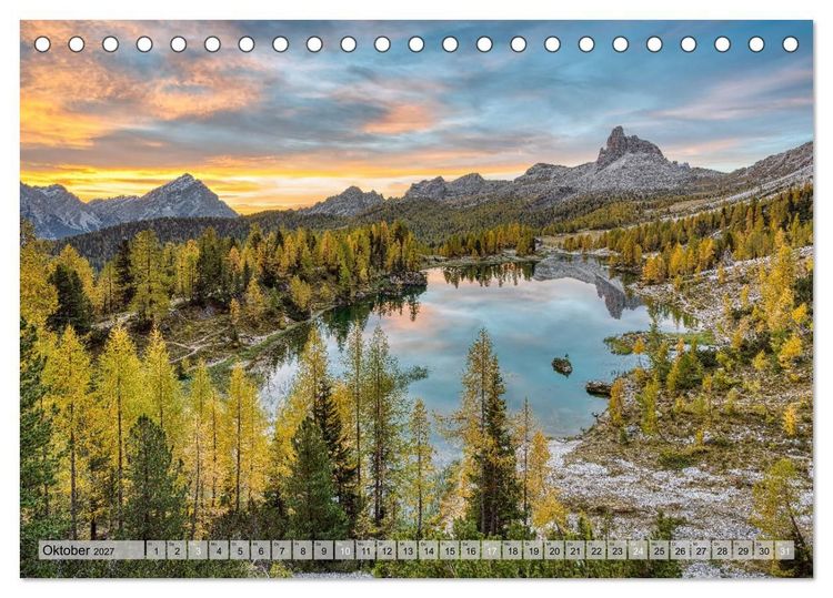 Produktbild: Faszination Dolomiten (Tischkalender 2027 DIN A5 quer), CALVENDO Monatskalender