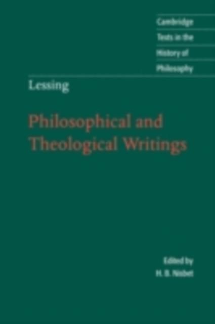 Produktbild: Lessing: Philosophical and Theological Writings