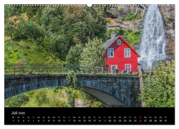 Produktbild: Norwegen - Der S&uuml;den (hochwertiger Premium Wandkalender 2026 DIN A2 quer), Kunstdruck in Hochglanz