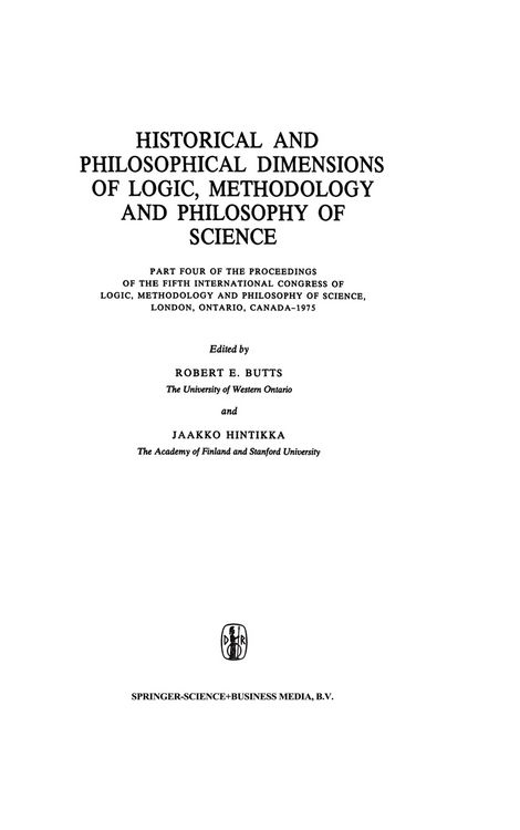 Produktbild: Historical and Philosophical Dimensions of Logic, Methodology and Philosophy of Science