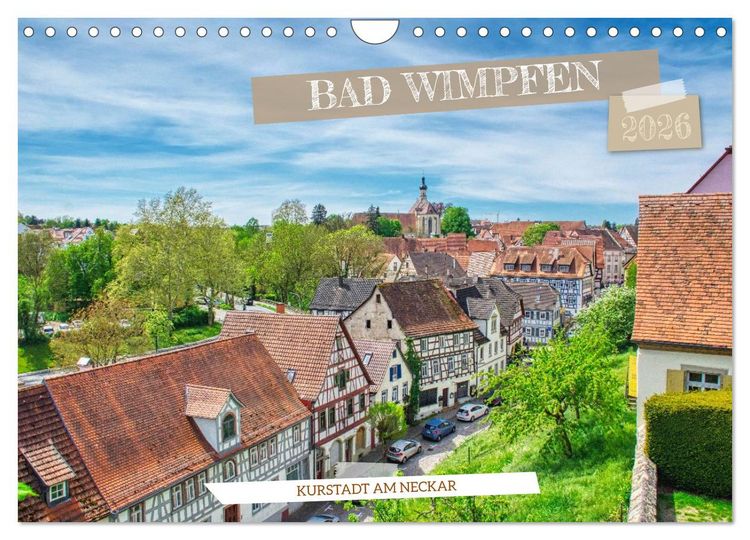 Produktbild: Bad Wimpfen - Kurstadt am Neckar (Wandkalender 2026 DIN A4 quer), CALVENDO Monatskalender