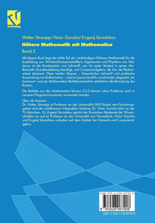 Produktbild: H&ouml;here Mathematik mit Mathematica