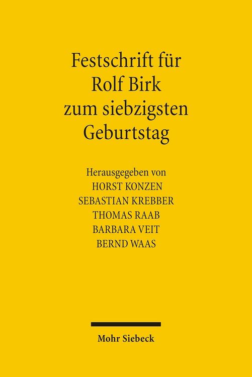 Produktbild: Festschrift f&uuml;r Rolf Birk zum siebzigsten Geburtstag