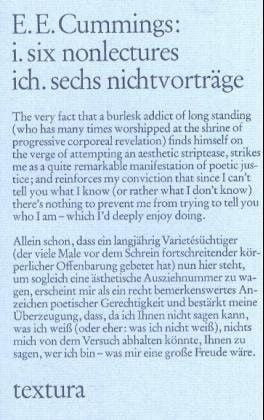 Produktbild: I. six nonlectures. ich. sechs nichtvortr&auml;ge
