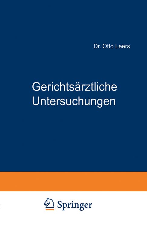 Produktbild: Gerichts&auml;rztliche Untersuchungen