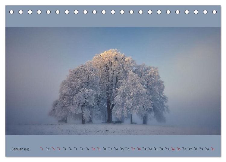 Produktbild: Fogscapes - magische Nebellandschaften (Tischkalender 2026 DIN A5 quer), CALVENDO Monatskalender