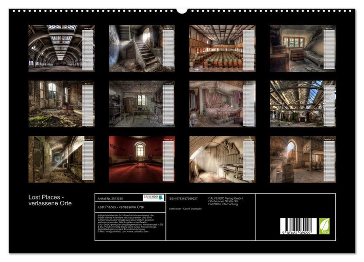 Produktbild: Lost Places - verlassene Orte (hochwertiger Premium Wandkalender 2026 DIN A2 quer), Kunstdruck in Hochglanz