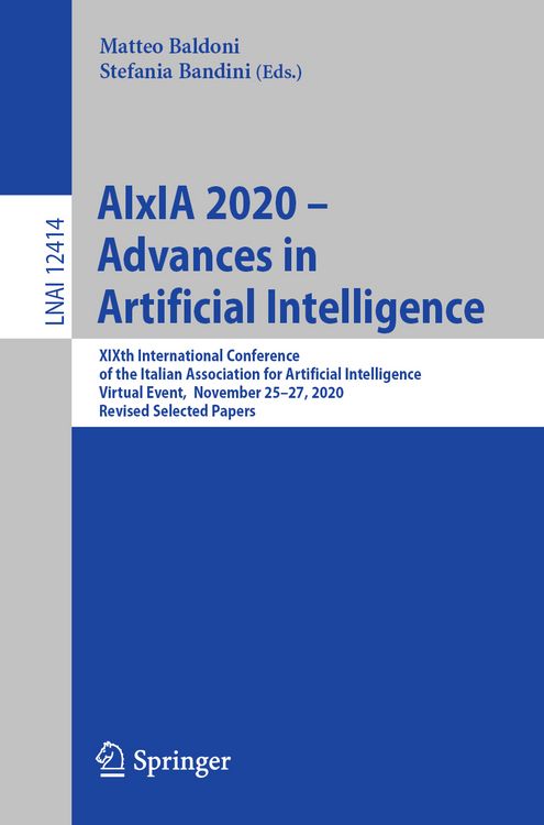 Produktbild: AIxIA 2020 &ndash; Advances in Artificial Intelligence