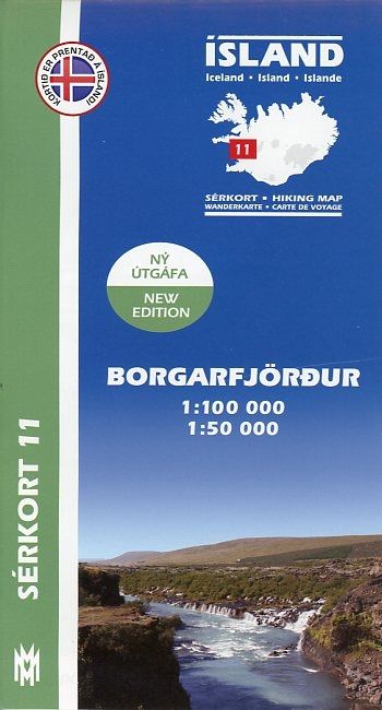 Produktbild: Island Serkort 11 Borgarfjordur 1 : 100 000