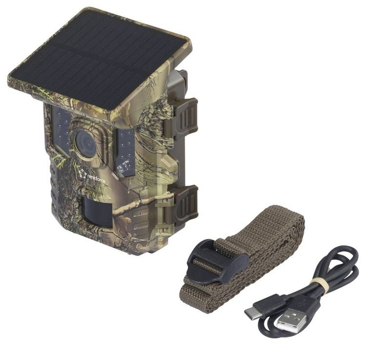 Produktbild: Renkforce RF-HC-800 Wildkamera 32 Megapixel WLAN, inkl. Solarladeger&auml;t mit Li-Ion-Akku Standard-Gr&uuml;n (seidenmatt)
