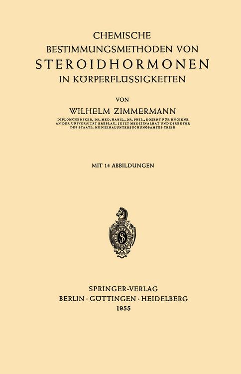Produktbild: Chemische Bestimmungsmethoden von Steroidhormonen in K&ouml;rperfl&uuml;ssigkeiten