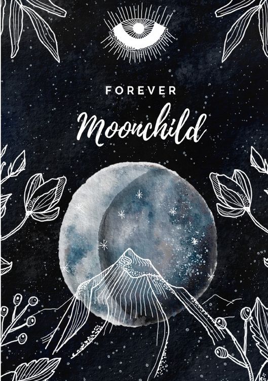 Produktbild: Moon Collection / Notizbuch, Bullet Journal, Journal, Planer, Tagebuch "Forever Moonchild"