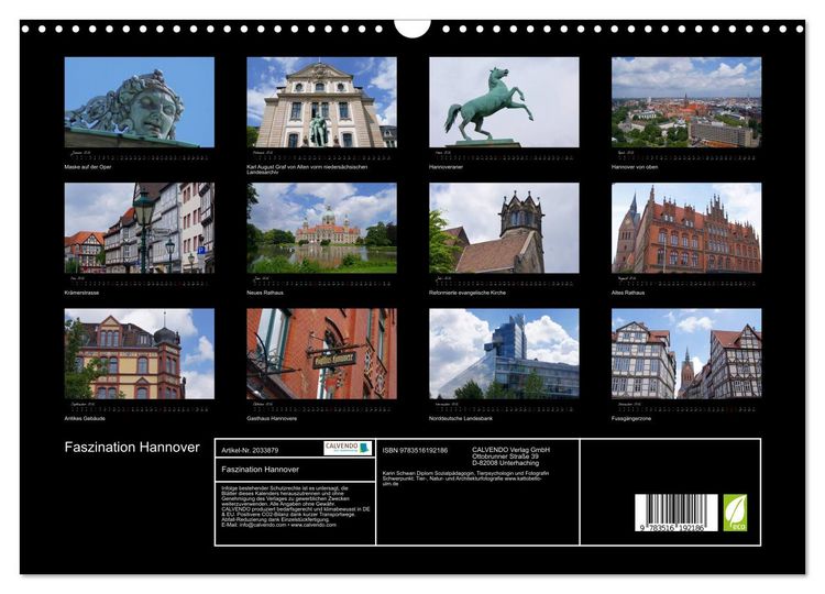 Produktbild: Faszination Hannover (Wandkalender 2026 DIN A3 quer), CALVENDO Monatskalender