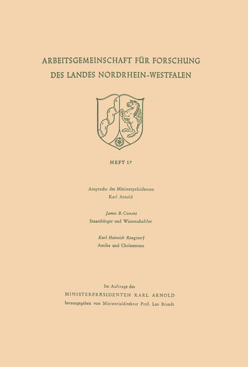 Produktbild: Ansprache des Ministerpr&auml;sidenten. Staatsb&uuml;rger und Wissenschaftler. Antike und Christentum