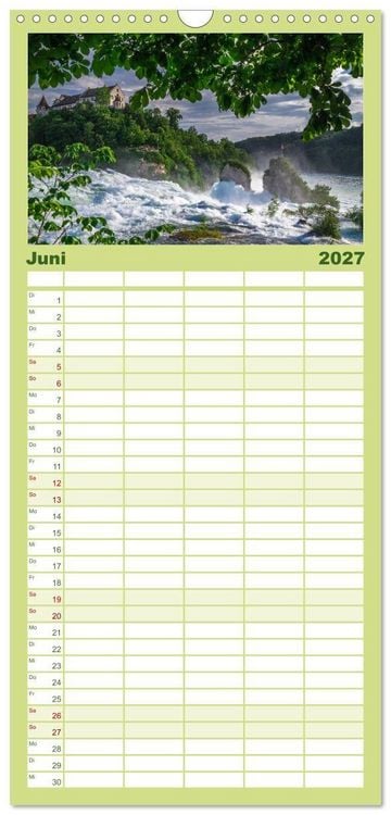 Produktbild: Familienplaner 2027 - Schaffhausen - n&ouml;rdlichste Stadt der Schweiz mit 5 Spalten (Wandkalender, 21 x 45 cm) CALVENDO