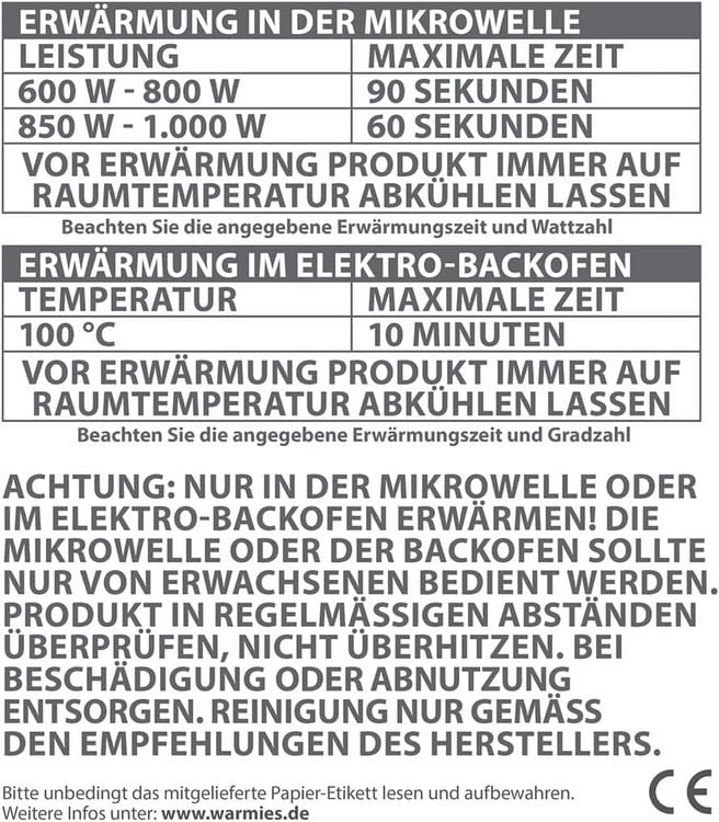Produktbild: Warmies 15133 - MINIS Stinktier, W&auml;rmestofftier mit herausnehmbarer Hirsekorn-Lavendelf&uuml;llung