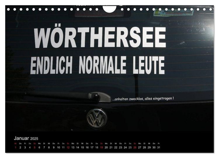 Produktbild: Burnout am W&ouml;rthersee (Wandkalender 2025 DIN A4 quer), CALVENDO Monatskalender