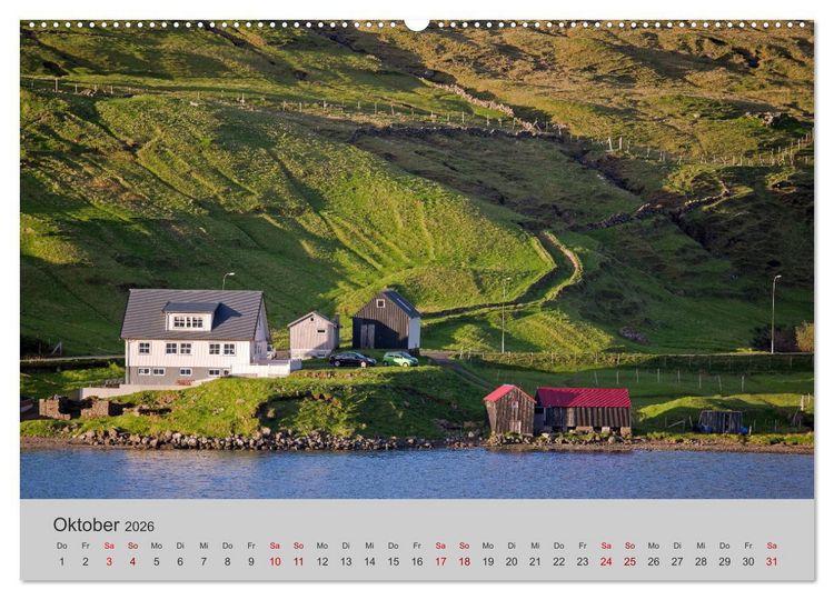 Produktbild: F&auml;r&ouml;er Inseln 2026 (Wandkalender 2026 DIN A2 quer), CALVENDO Monatskalender