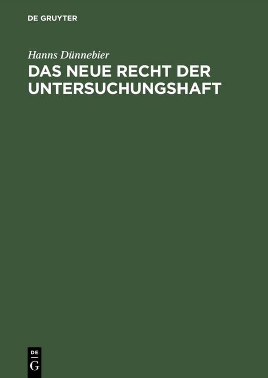 Produktbild: Das neue Recht der Untersuchungshaft