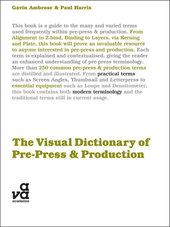 Produktbild: The Visual Dictionary of Pre-press and Production