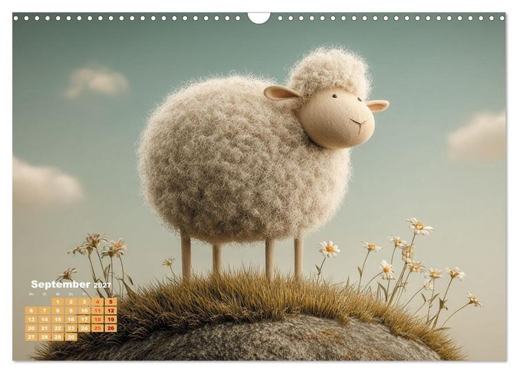 Produktbild: Vom Gl&uuml;ck ein Schaf zu sein (Wandkalender 2027 DIN A3 quer), CALVENDO Monatskalender