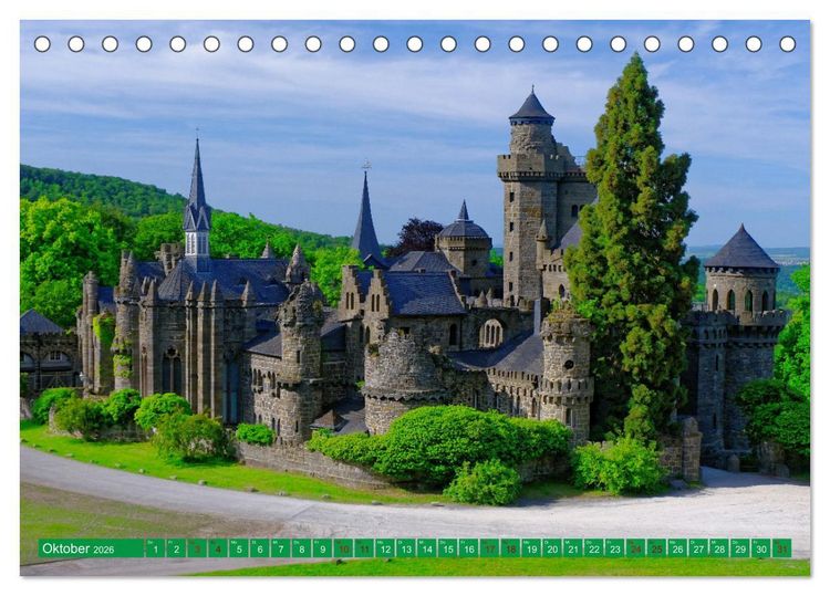 Produktbild: Bad Wilhelmsh&ouml;he Bergpark und Wasserspiele (Tischkalender 2026 DIN A5 quer), CALVENDO Monatskalender