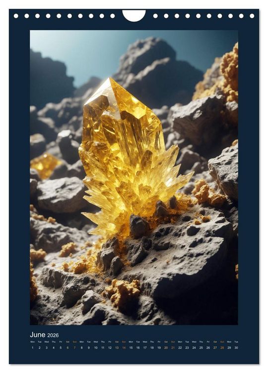 Produktbild: Fantastic Minerals - Mysterious Treasures (Wall Calendar 2026 DIN A4 portrait), CALVENDO 12 Month Wall Calendar