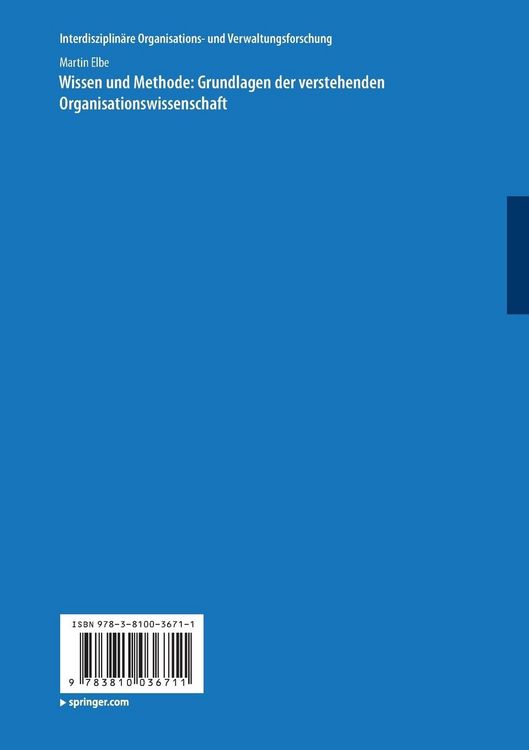 Produktbild: Wissen und Methode: Grundlagen der verstehenden Organisationswissenschaft
