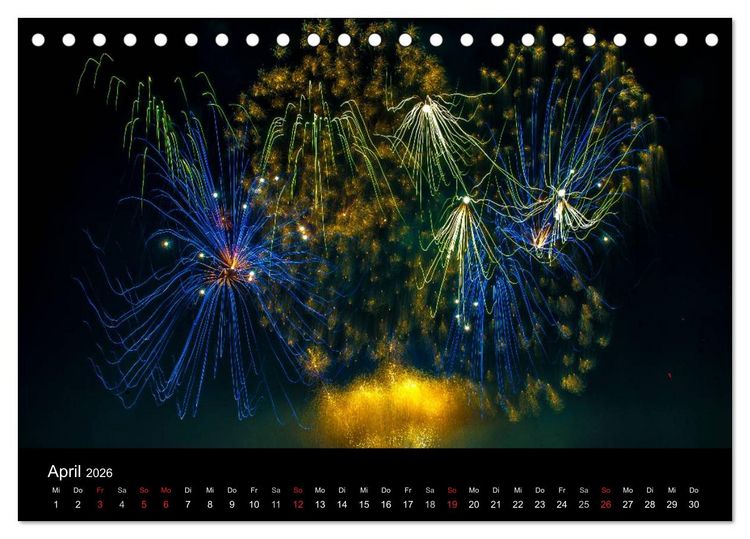 Produktbild: Das Feuerwerk (Tischkalender 2026 DIN A5 quer), CALVENDO Monatskalender